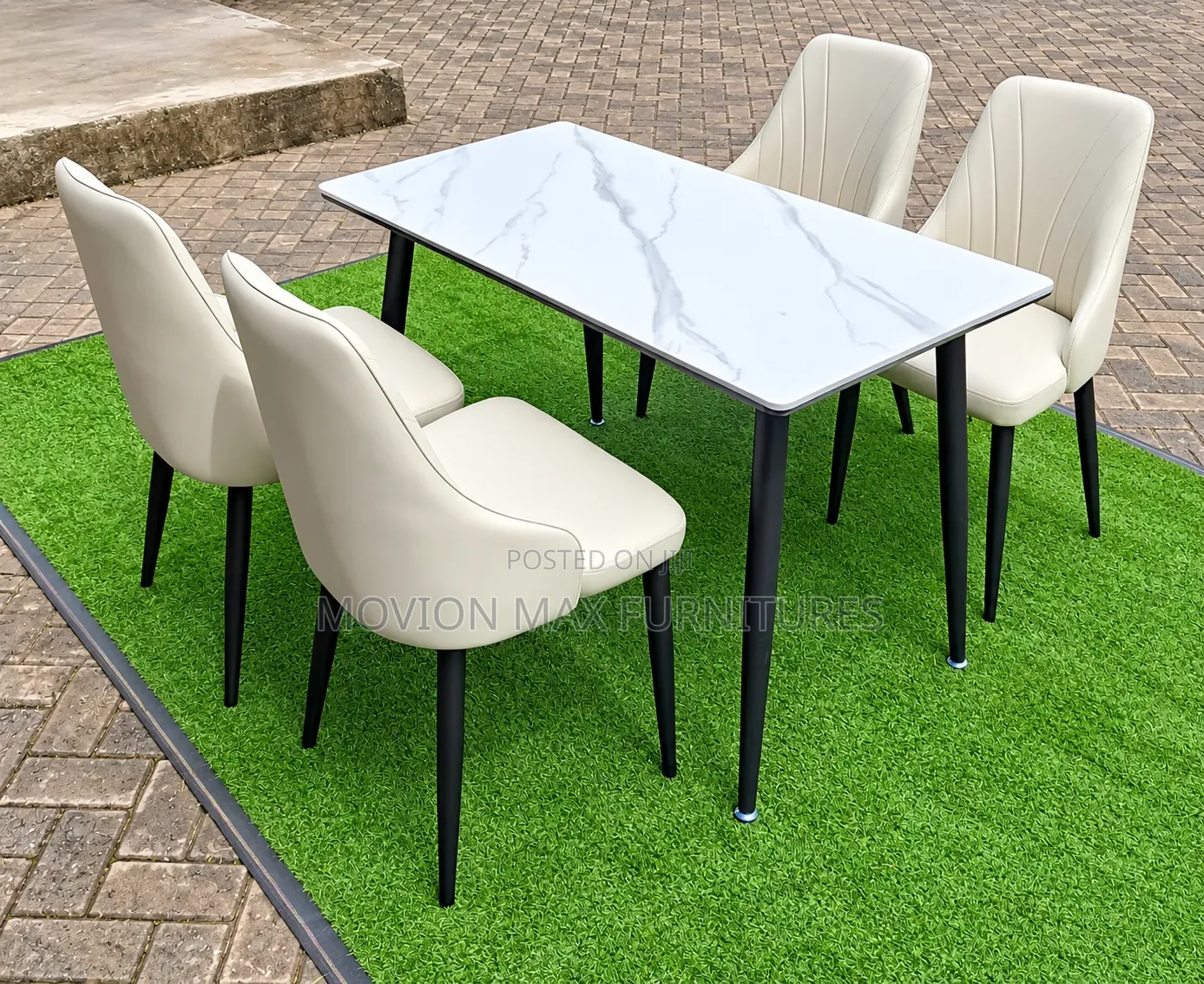 Dinning Table Marble Metallic /Dinning Set
