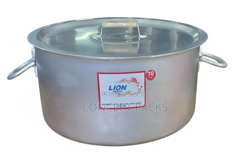 High-Quality 70 Litres Cookpot / Sufuria With Lid.