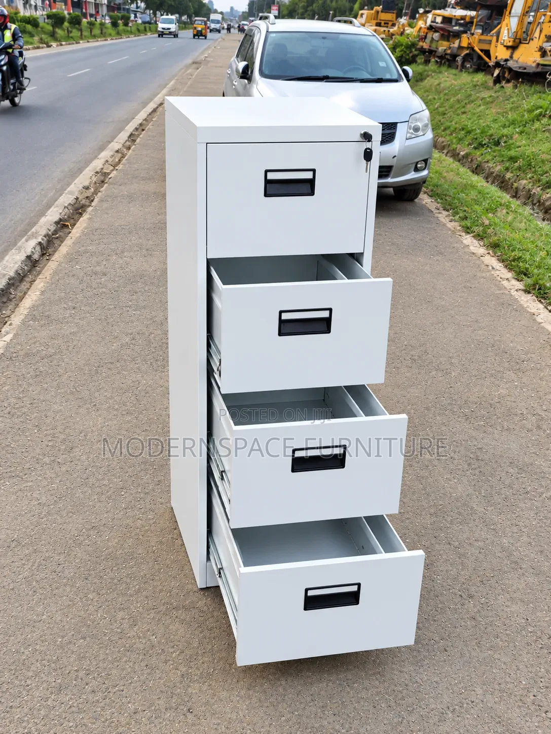 4-Drawer Steel Filing Cabinet – Strong Secure