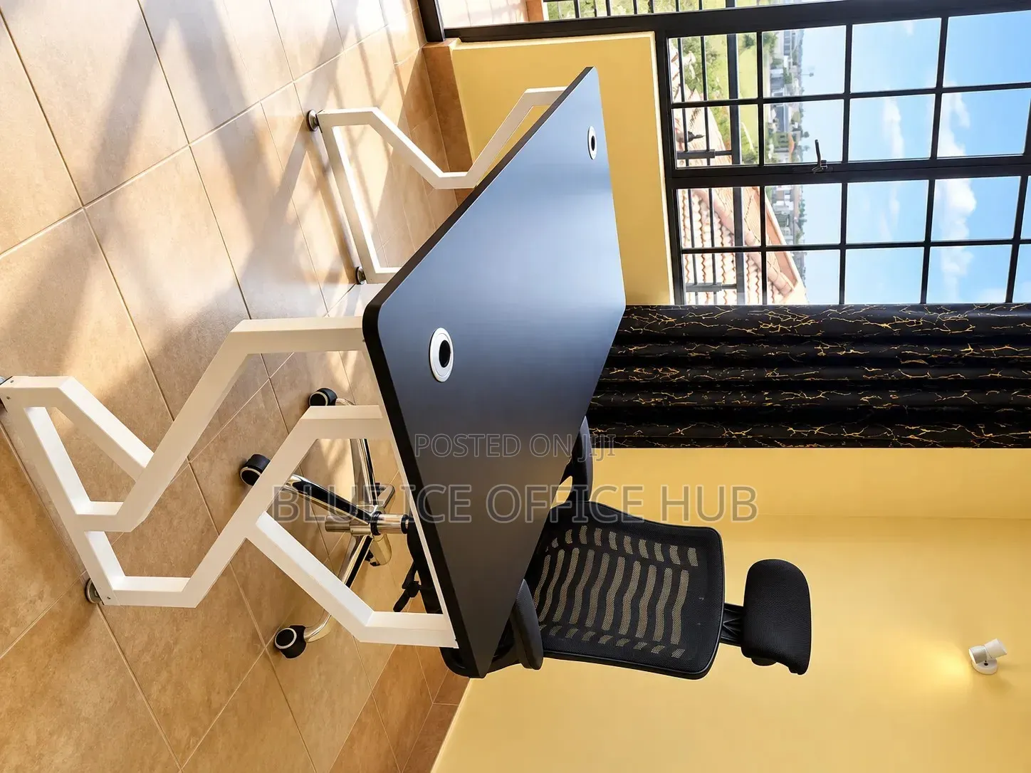 Modern Office ExecutiveTable – Black White
