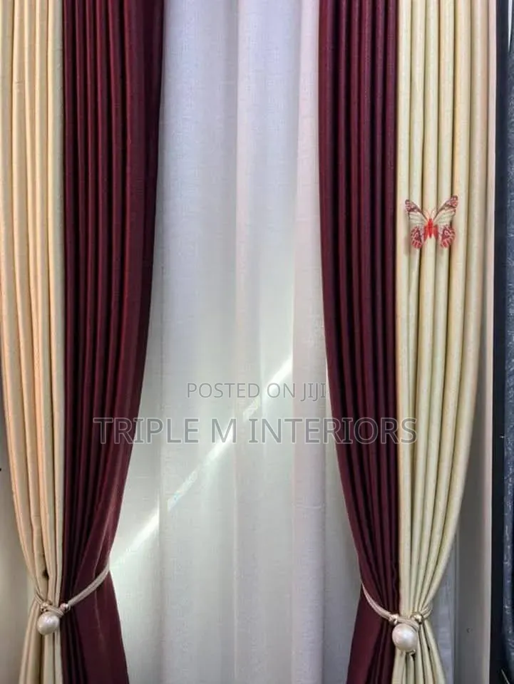 Premium Modern Custom Made Curtains -Top Heavy Curtains (Complete)