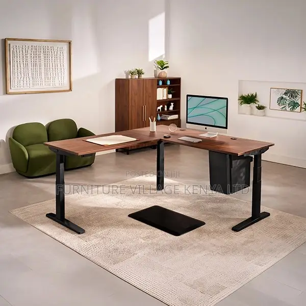 Standing Desk; 1.4 M Corner Modern Dual Motor Standing Desk