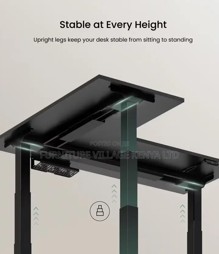Standing Desk; 1.4 M Corner Modern Dual Motor Standing Desk