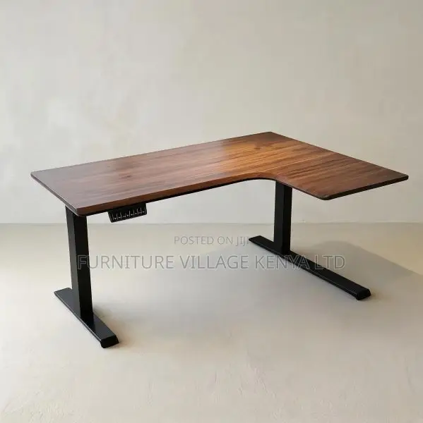 Standing Desk; 1.4 M Corner Modern Dual Motor Standing Desk