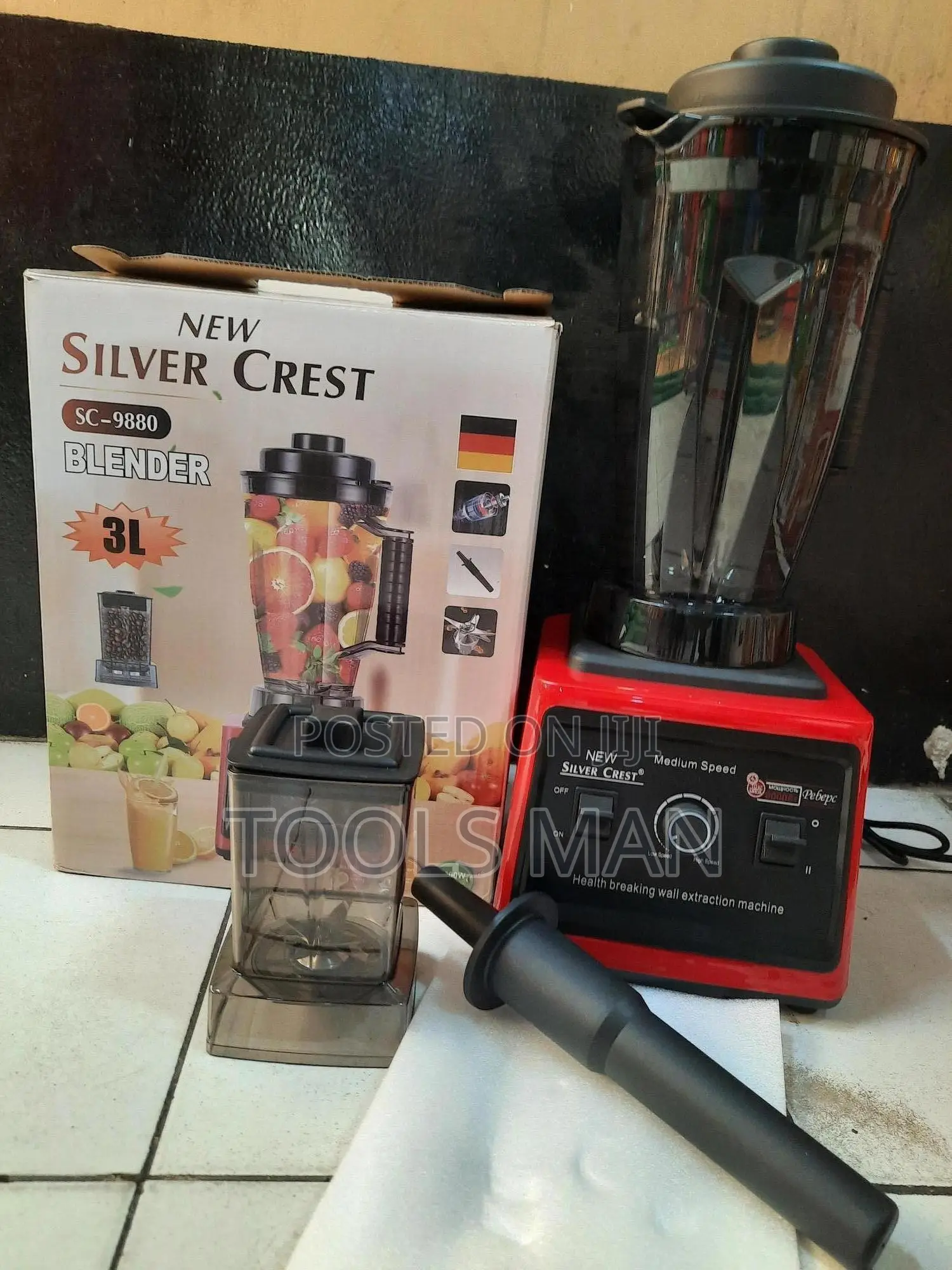 Heavy Duty Commercial Blender Grinder 3L Silver Crest SC-9880 8000W