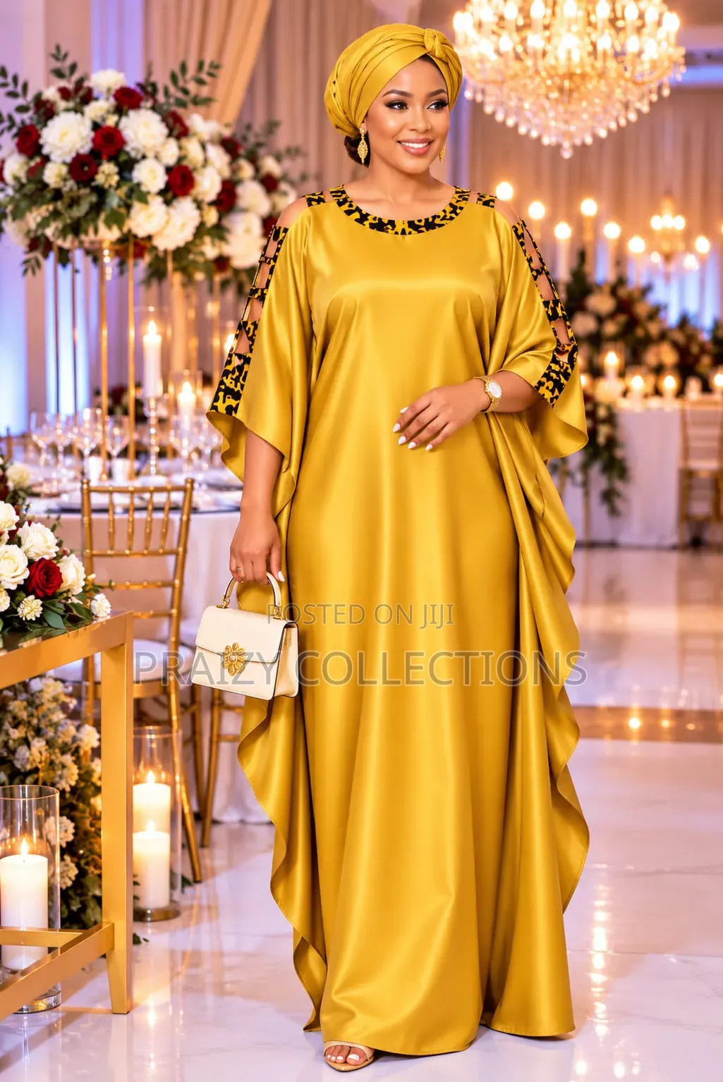 Quality Kaftan Dresses With a Head Ribbon. Hands Open Patches
