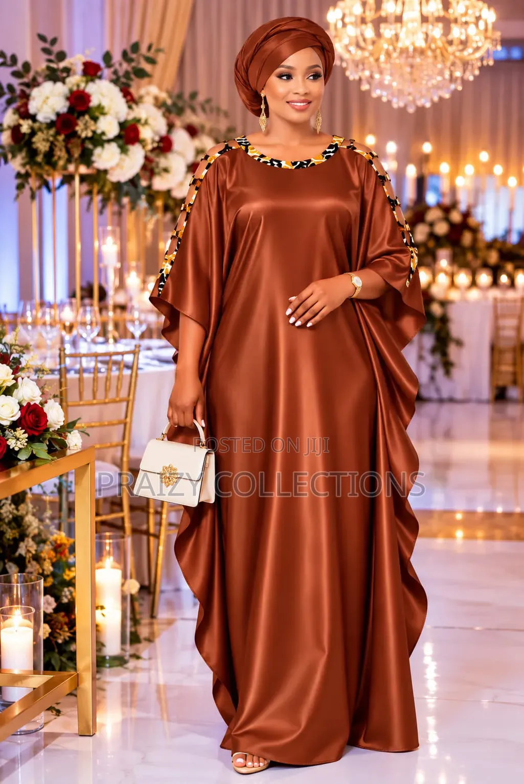 Quality Kaftan Dresses With a Head Ribbon. Hands Open Patches