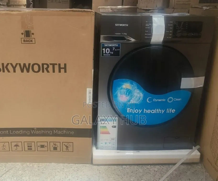 Skyworth Washing Machines Front Load
8kg Wash and Spin 
 at 38000
