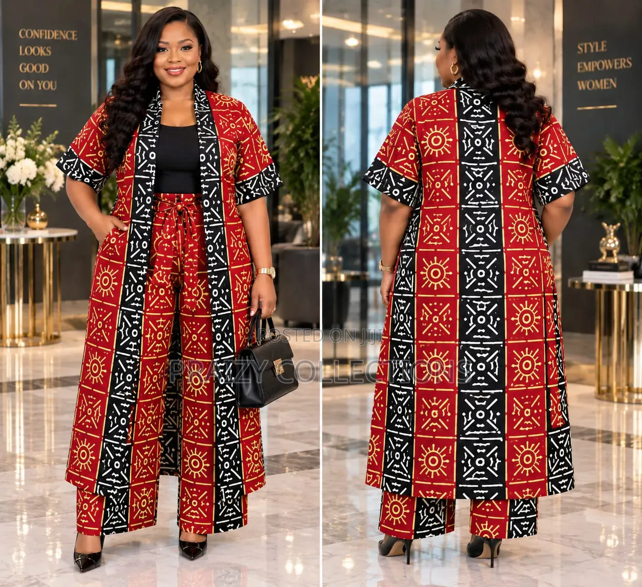New Ankara 2pc Kimono + Matching Pant