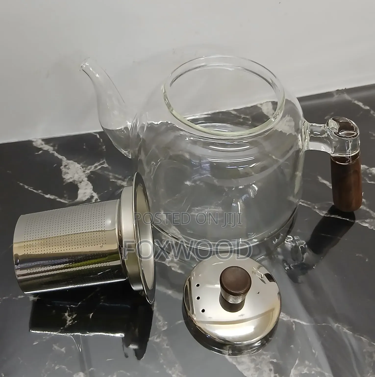 Heat Resistant Glass Tea Decanter With Strainer Infuser