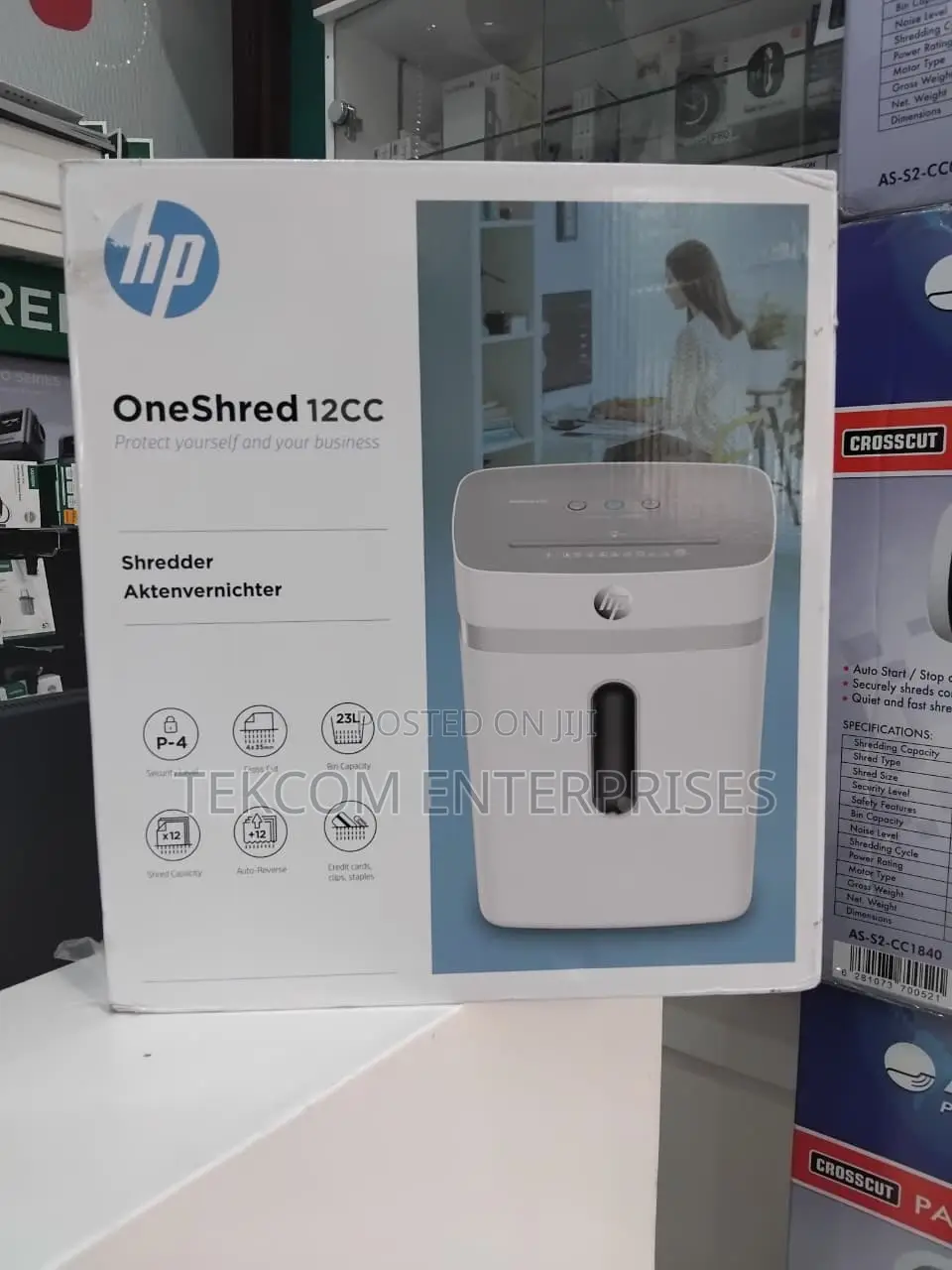 HP Oneshred 12cc Cross-Cuts/ 12sheets Shredder