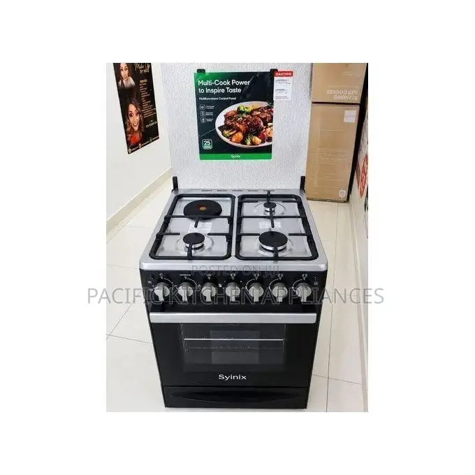 Syinix (Q60GC3)new Model 60by60 Standing Cooker 3+1