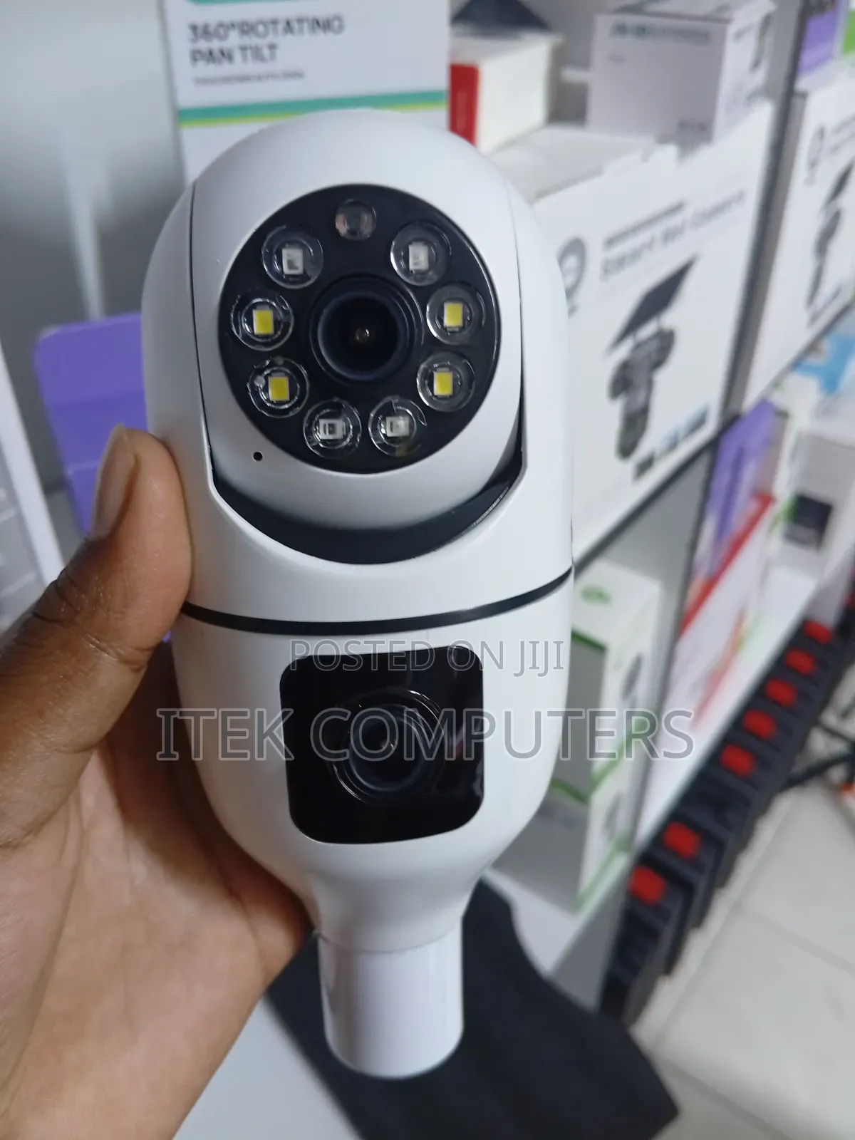 Smart Bulb Dual Lens WiFi CCTV Camera for Wide Area Security View Tool