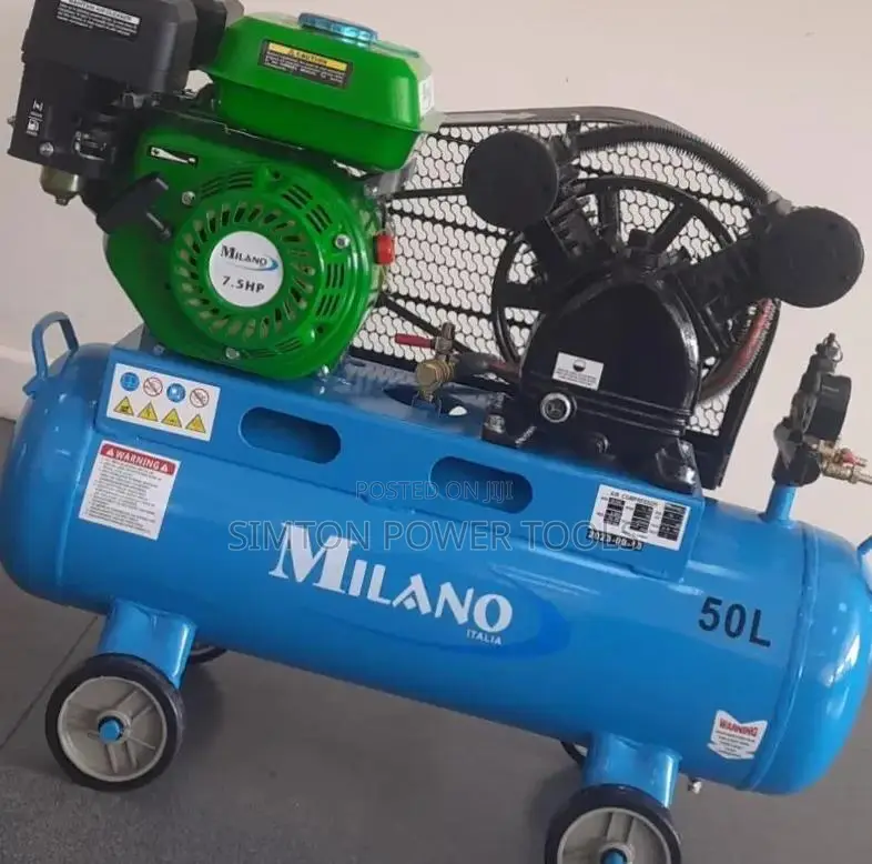 Milano Italia 50L Petrol Air Compressor (Model: ML750E).