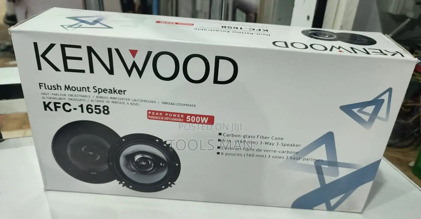 6" Kenwood Flush Mount Speaker.500w.3-Way Car Door/Mid Range KFC-1658