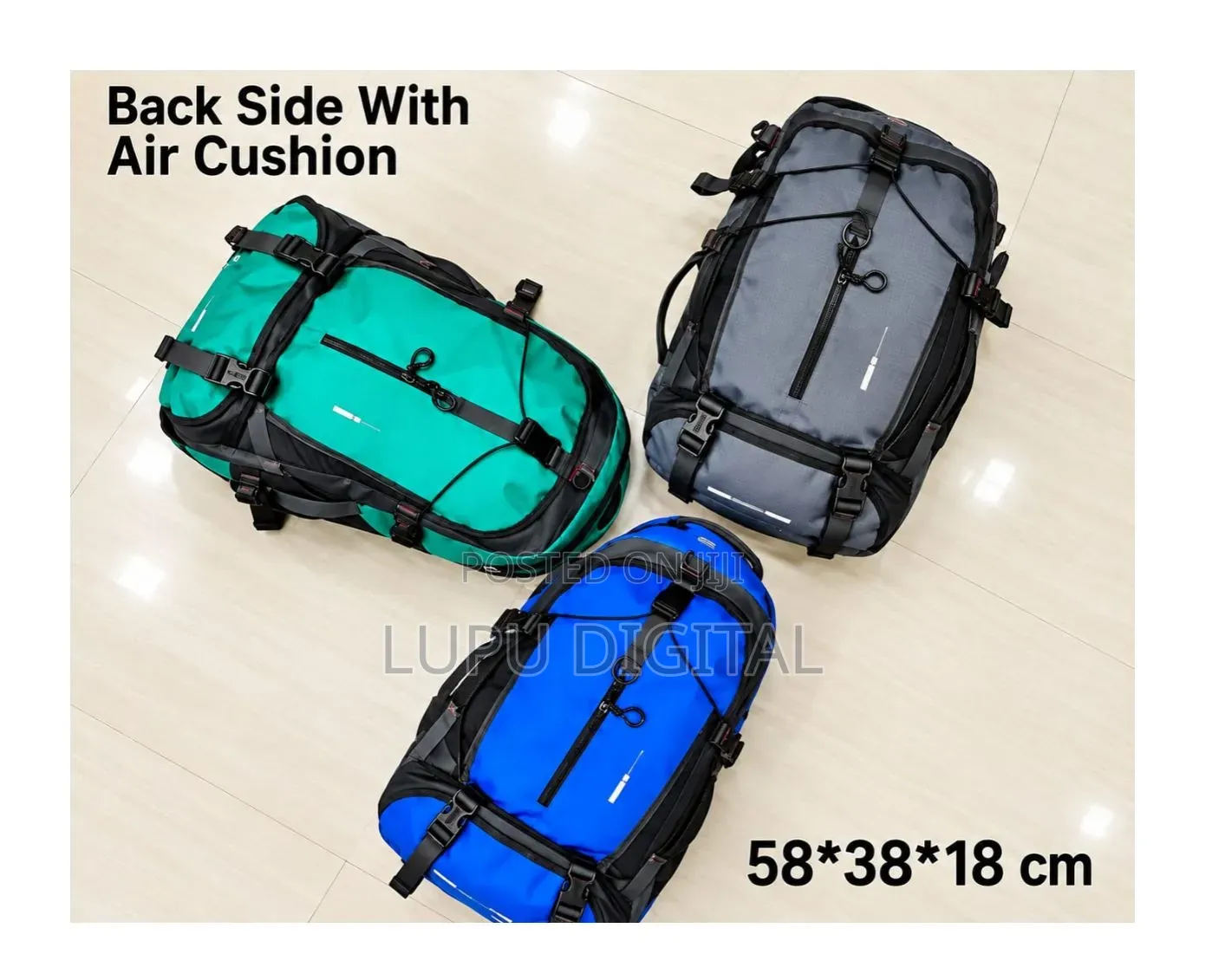 70Ltrs Hiking/Camping Bag Comes in Green,gret and Blue