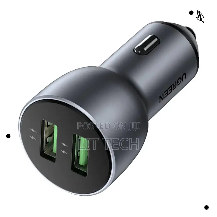 UGREEN 2-Port Fast Car Charger – CD213