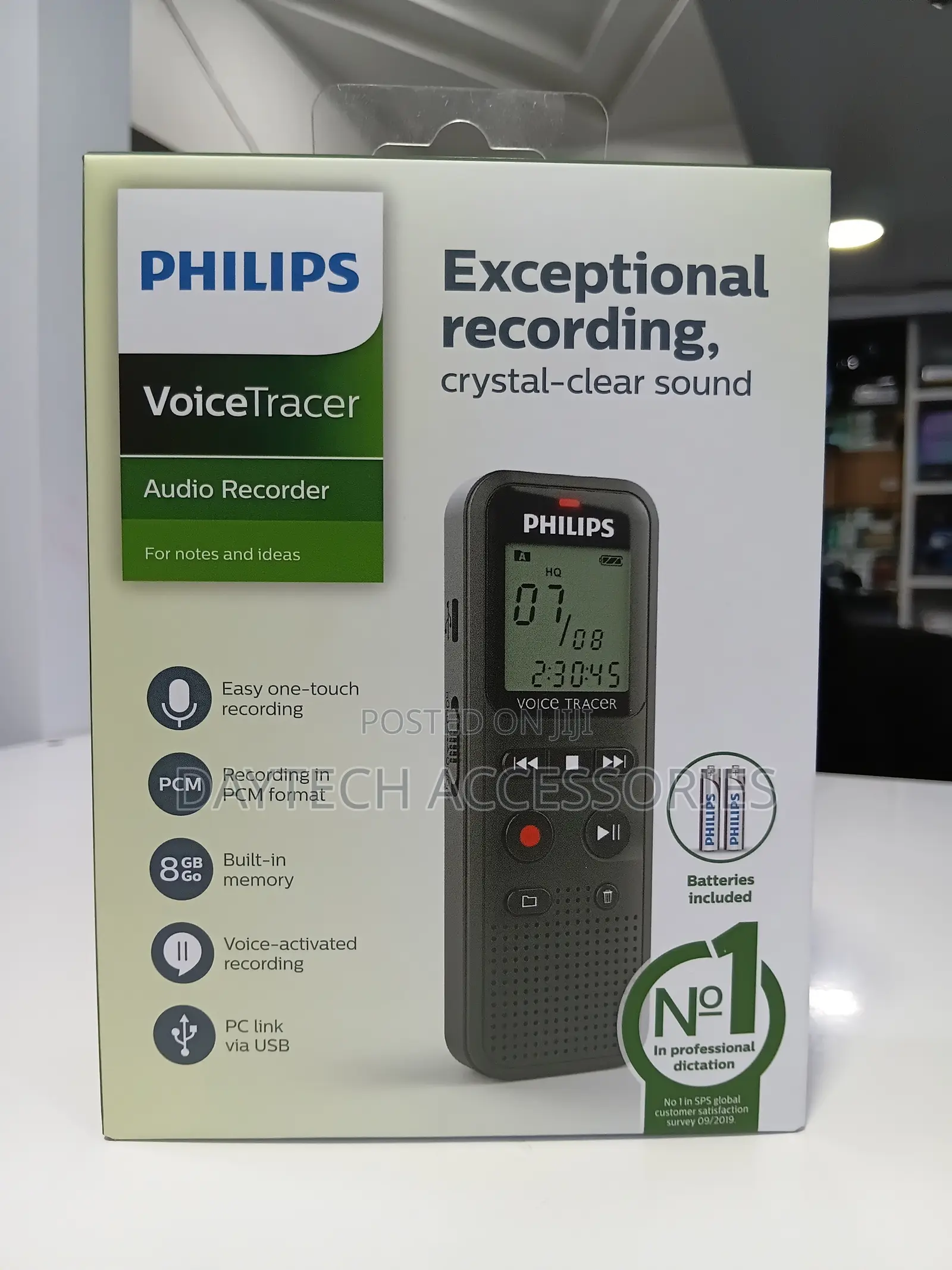 Philips DVT1160 VoiceTracer Audio Recorder - Black
