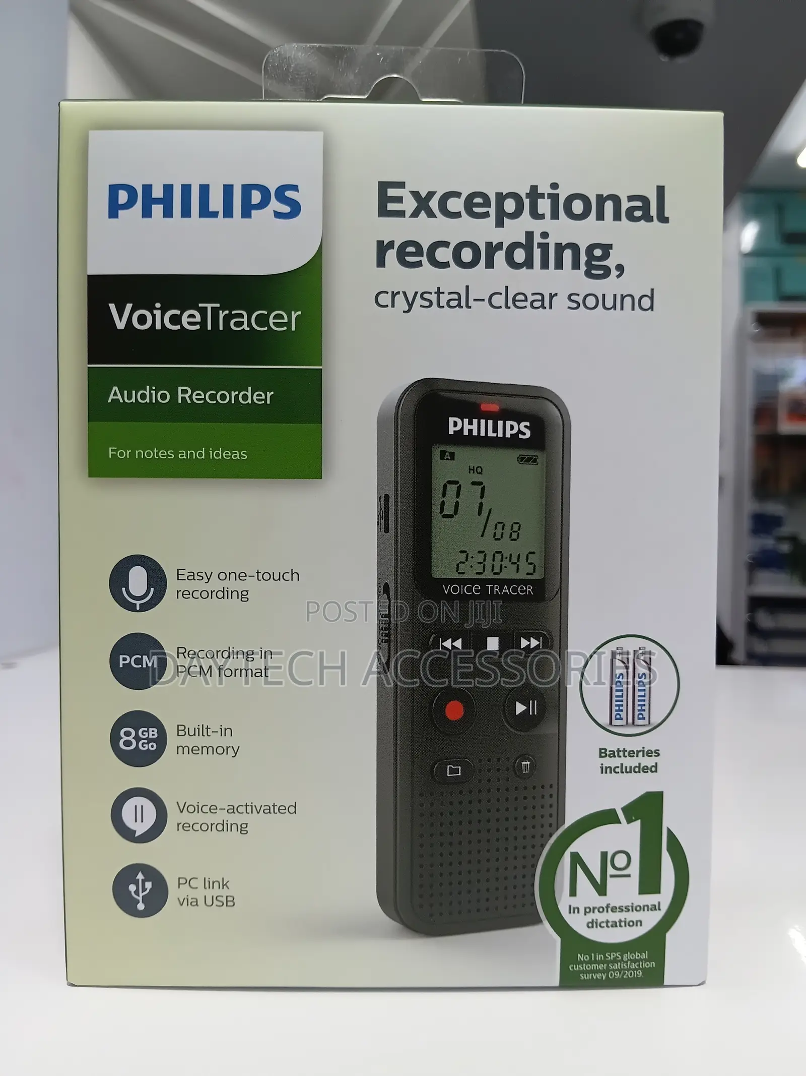 Philips DVT1160 VoiceTracer Audio Recorder - Black