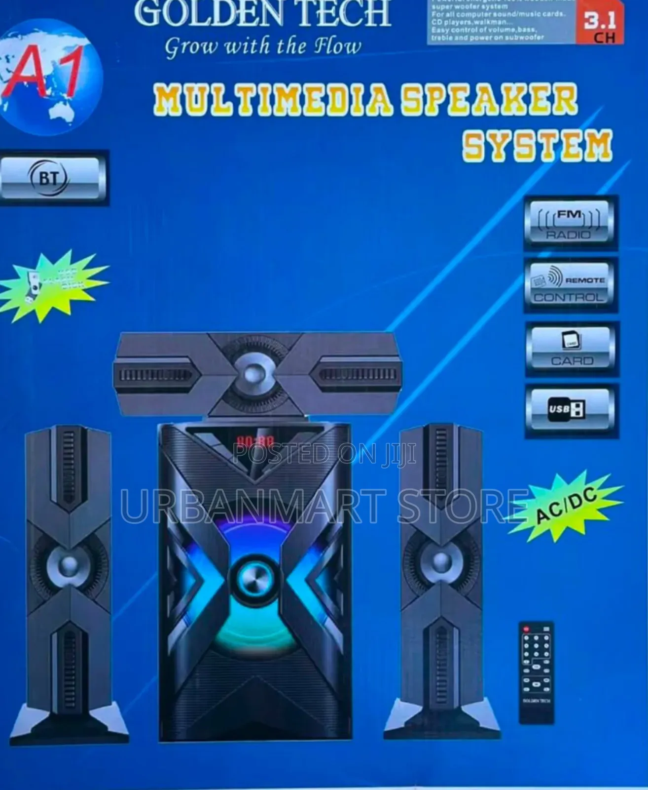 Golden Tech GT-9100BT 3.1 Channel Bluetooth Speaker
