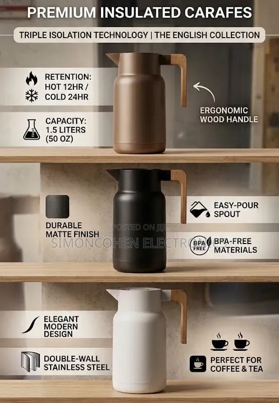 Bamboo Handle 1 Litre Flask