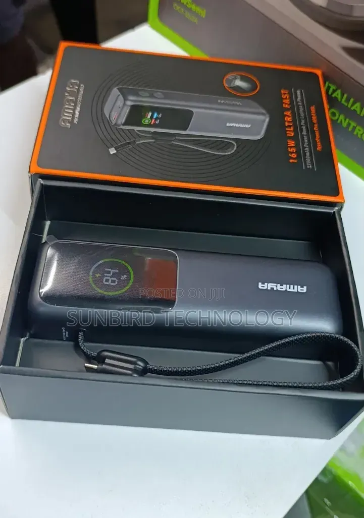 Amaya 165w Ultra Fast 27,000mah Powerbank for Laptops and Phones.