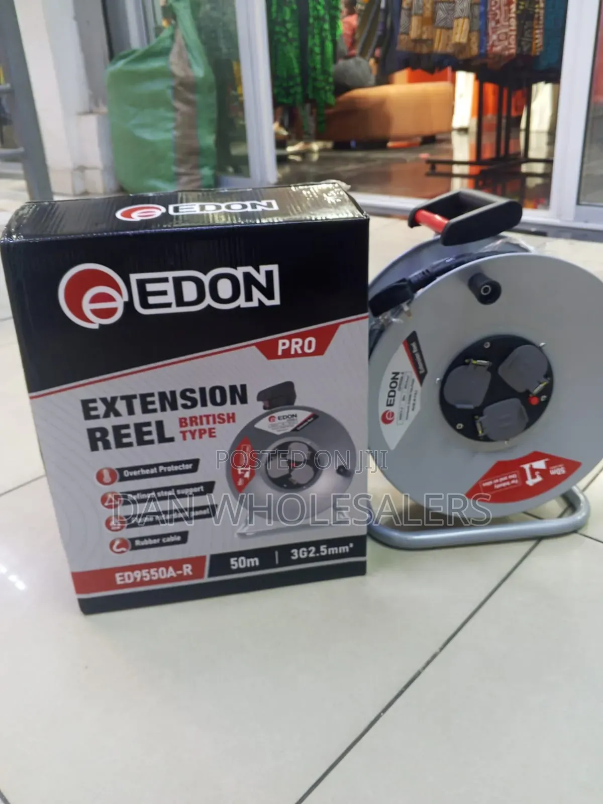 EDON Heavy Duty Extension Reel 50m With Overheat Protector