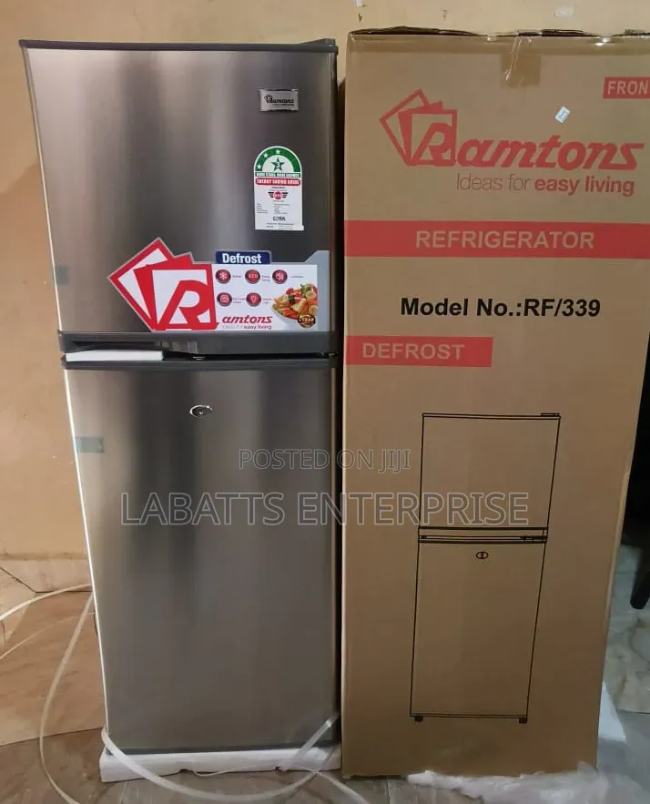 Ramtons 138 Litres Double Door Fridge – Stylish Spacious