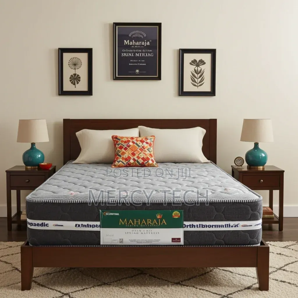 Orthopedic Spring Mattress (Grey, Firm, 35-65kg, 6x6/10")