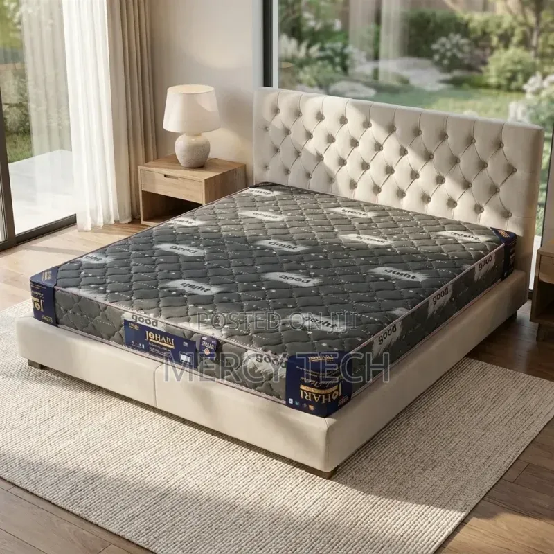 Orthopedic Spring Mattress (Grey, Firm, 35-65kg, 6x6/10")