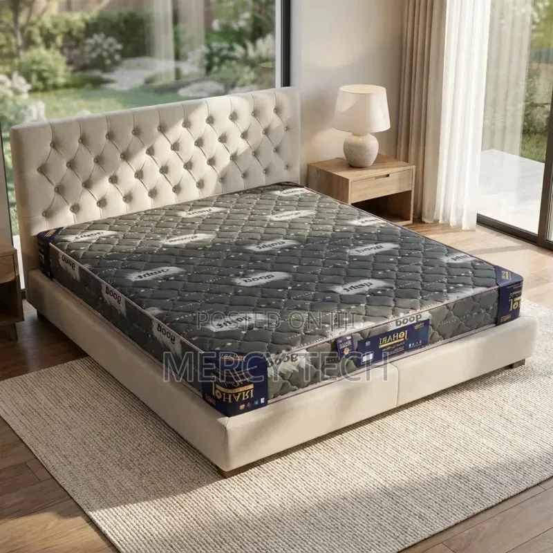 Orthopedic Spring Mattress (Grey, Firm, 35-65kg, 6x6/12")