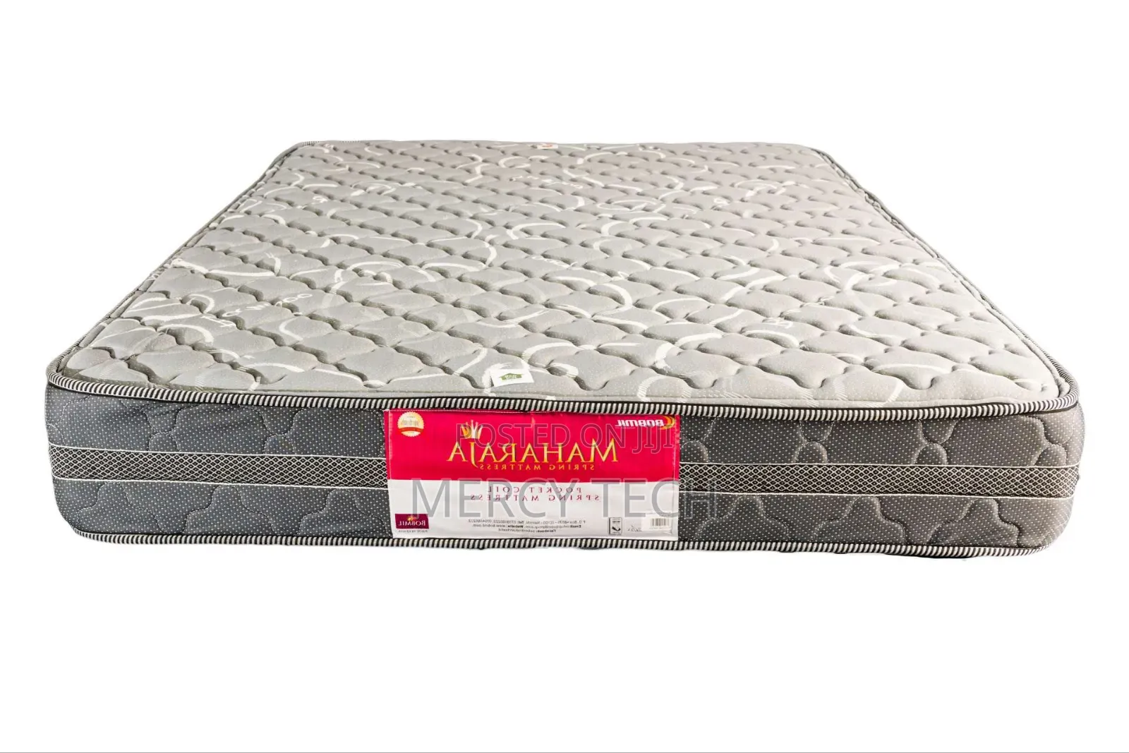 Orthopedic Spring Mattress (Grey, Firm, 35-65kg, 6x6/12")