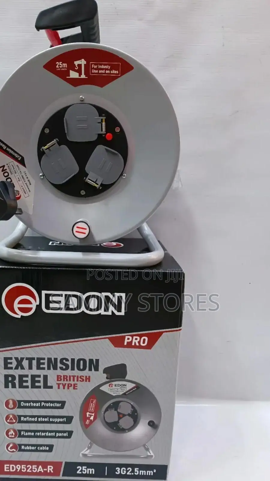 EDON 25M Heavy Duty Power Cable Reel – 3G2.5mm2