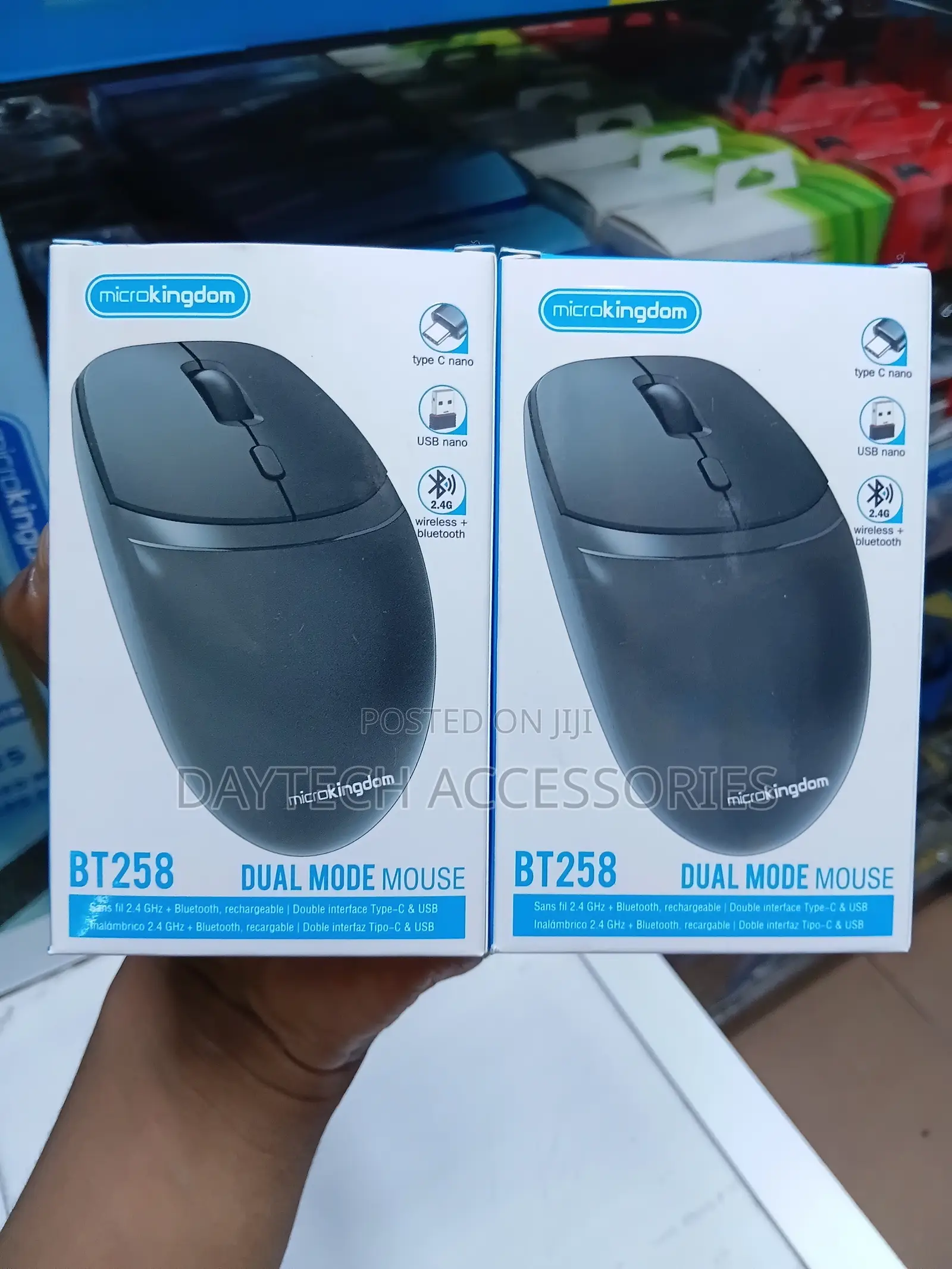 Microkingdom BT258 Dual Mode Wireless Rechargeable Computer Mouse.