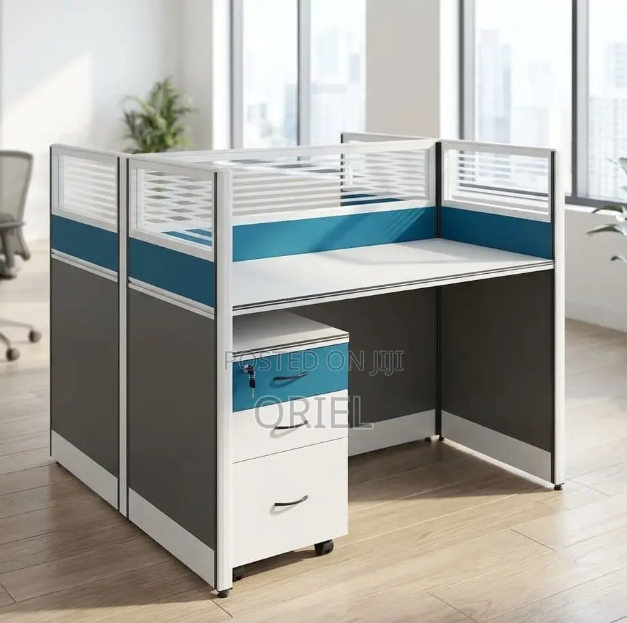 2-Way Office Workstation – Modern Two-Person Work Desk