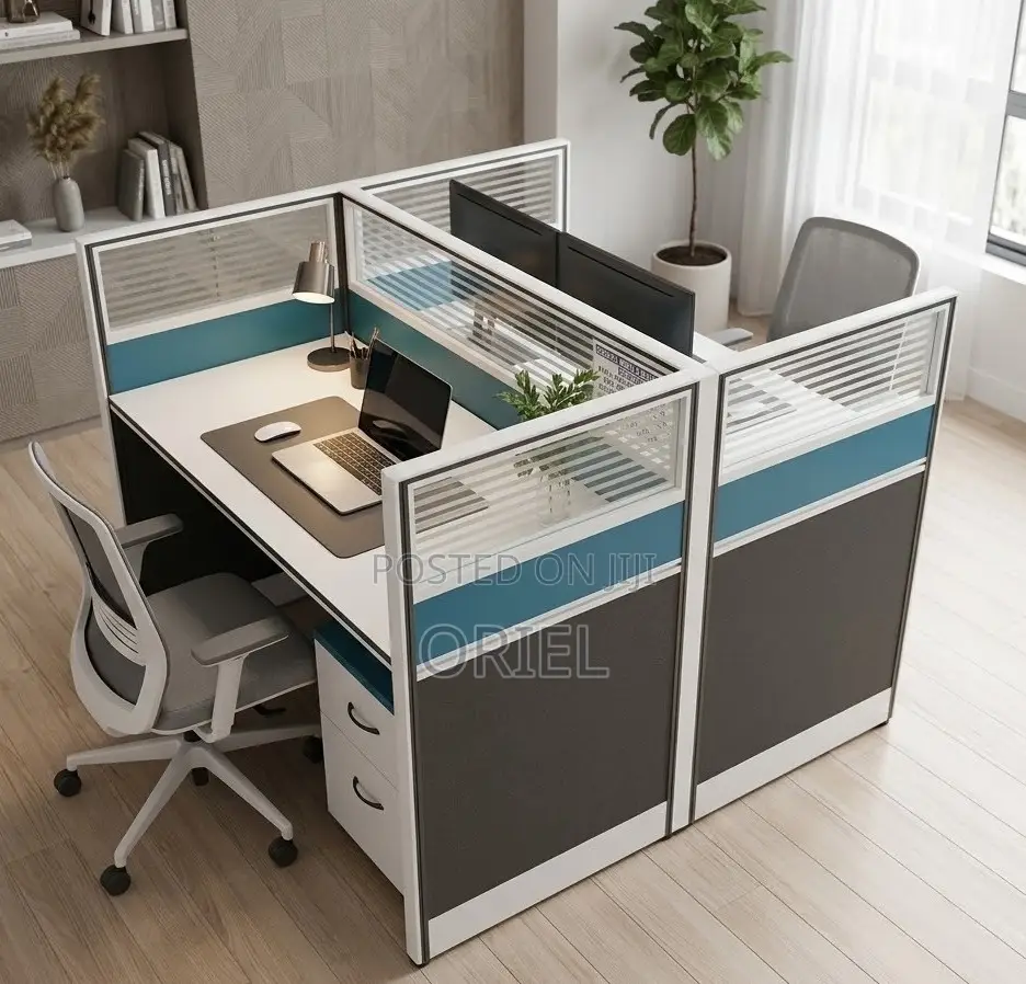 2-Way Office Workstation – Modern Two-Person Work Desk