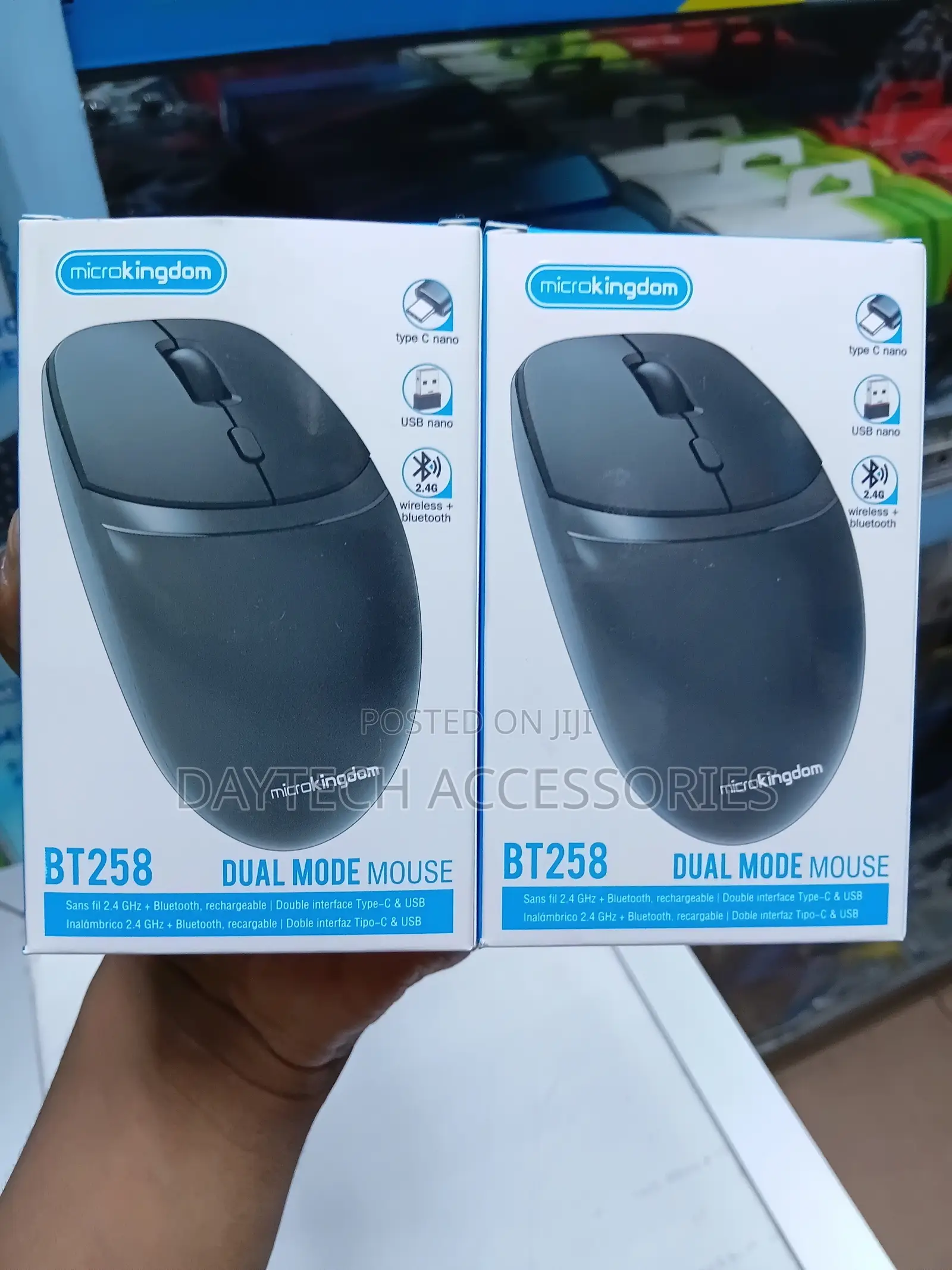 Microkingdom BT258 Rechargable Wireless Dual Mode Mouse.