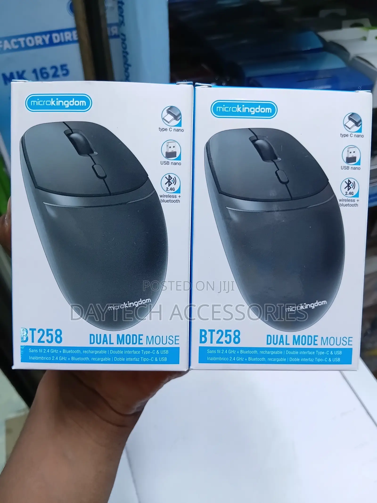 Microkingdom BT258 Rechargable Wireless Dual Mode Mouse.