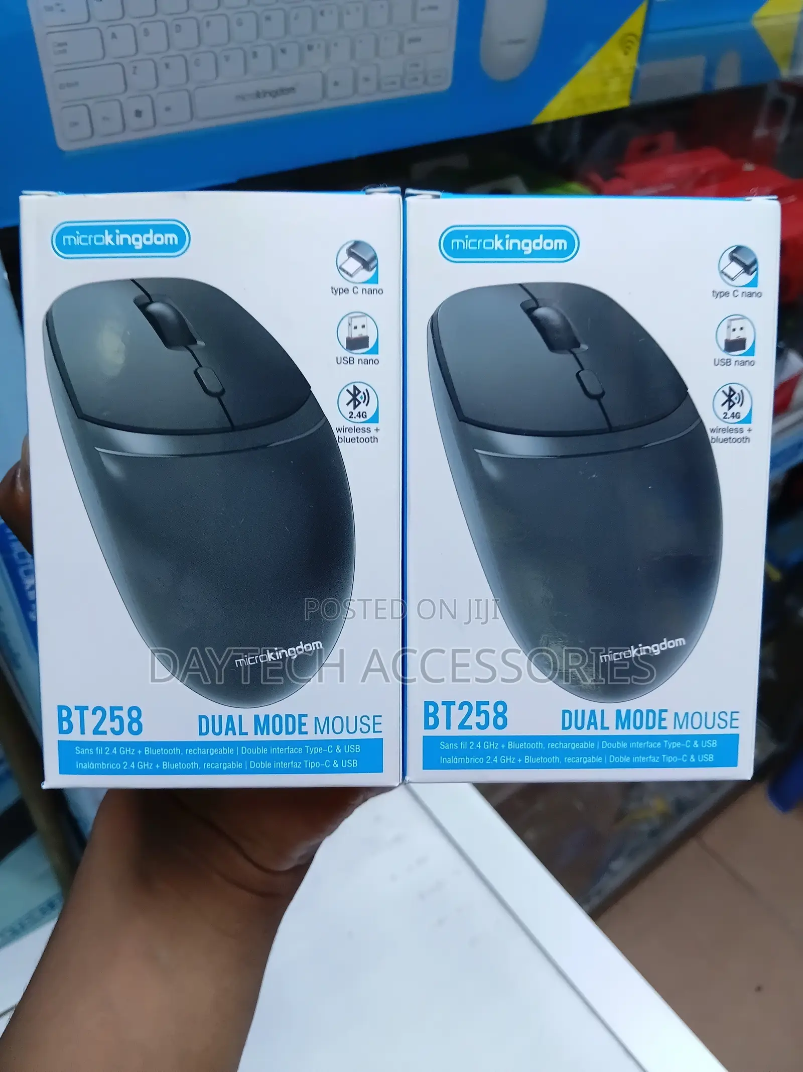 Microkingdom BT258 Dual Mode Mouse Both 2.4 GHz Wireless and Bluetooth