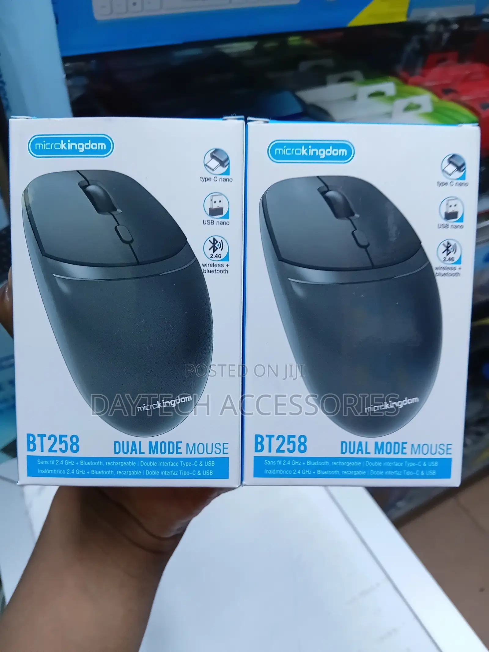 Microkingdom BT258 Dual Mode Mouse Rechargeable 2.4 GHz Wireless BT