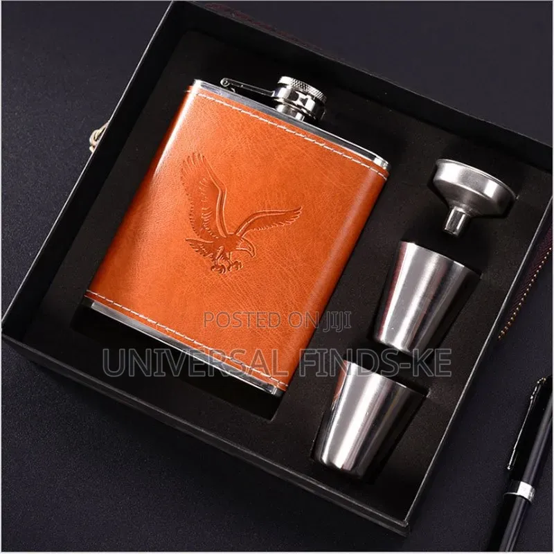 Portable Stainless Steel Hip Flask Whiskey Bottle Pocket Travel Flask