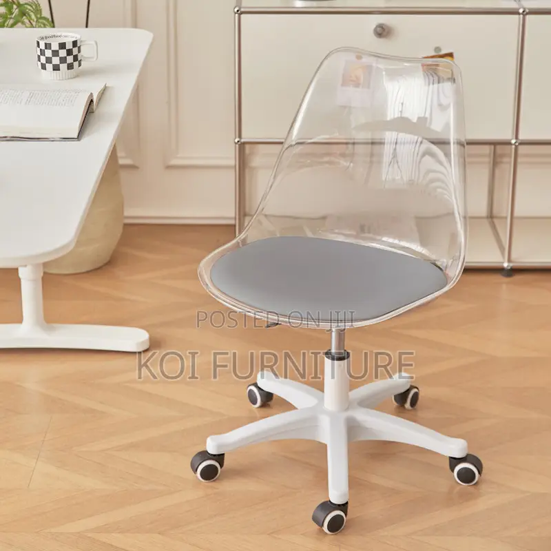 Dining Chairs; Clear Swivel Recliner Home Dining Seats