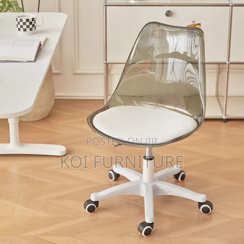 Dining Chairs; Clear Swivel Recliner Home Dining Seats