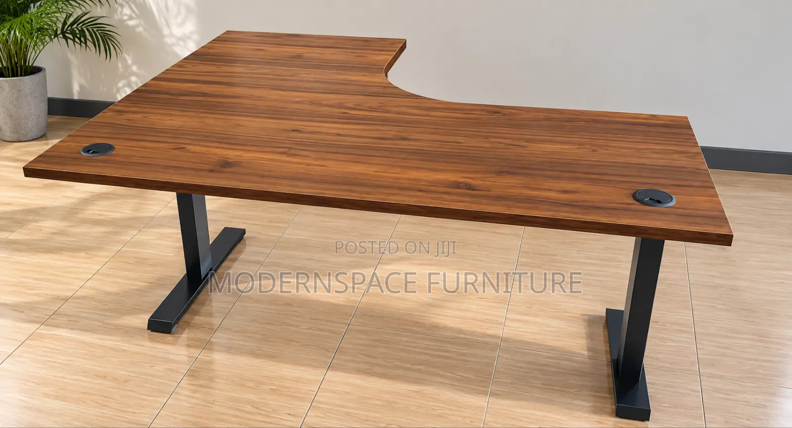 Electric Executive Office Desk | L-Shaped Computer Desk