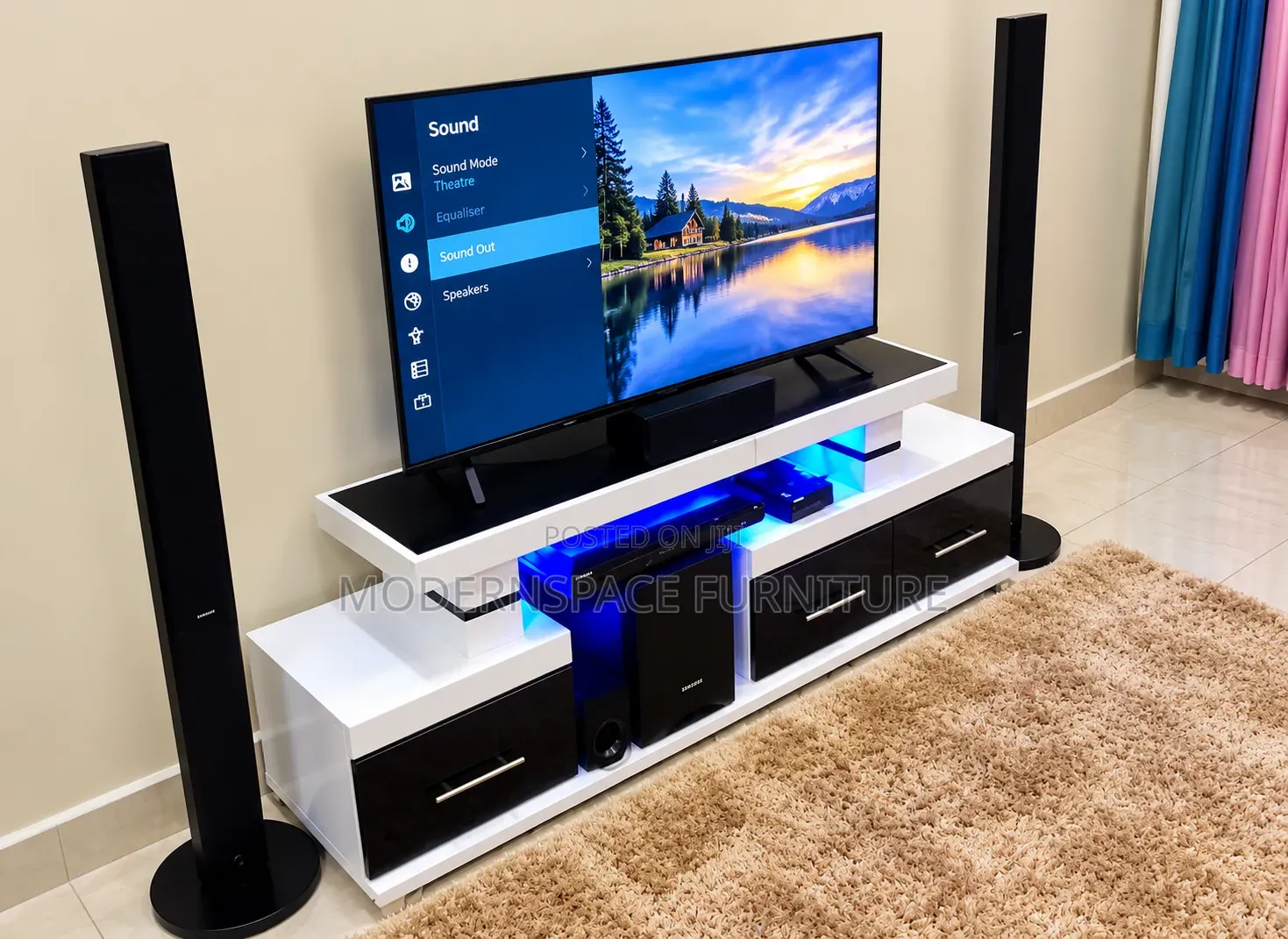 Modern TV Stand With LED