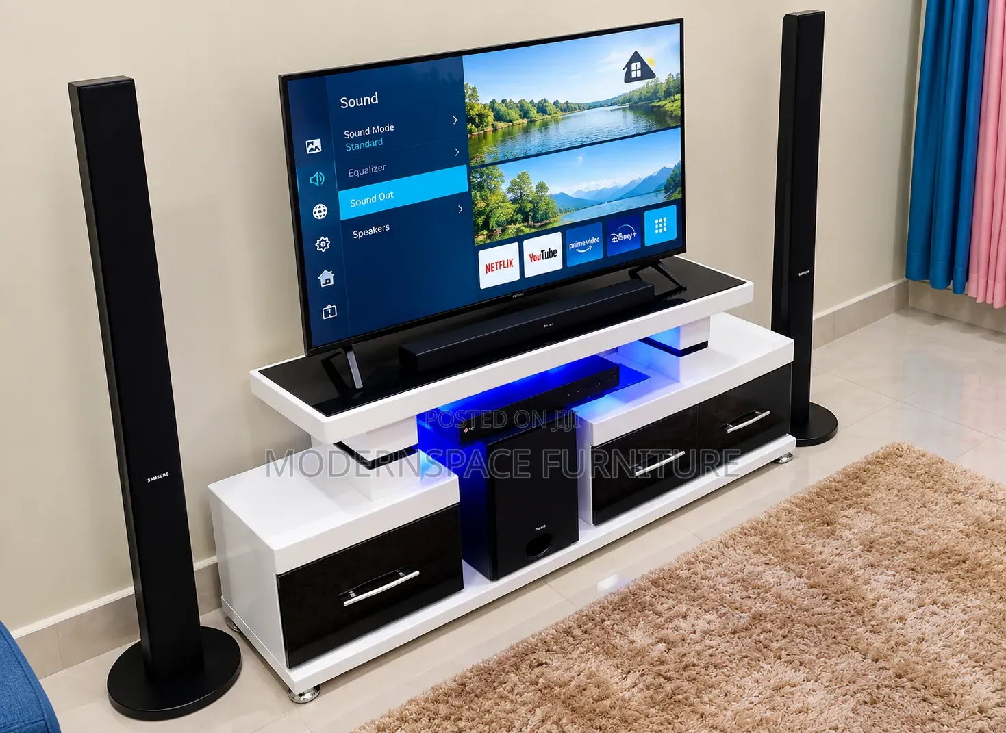 Modern TV Stand With LED