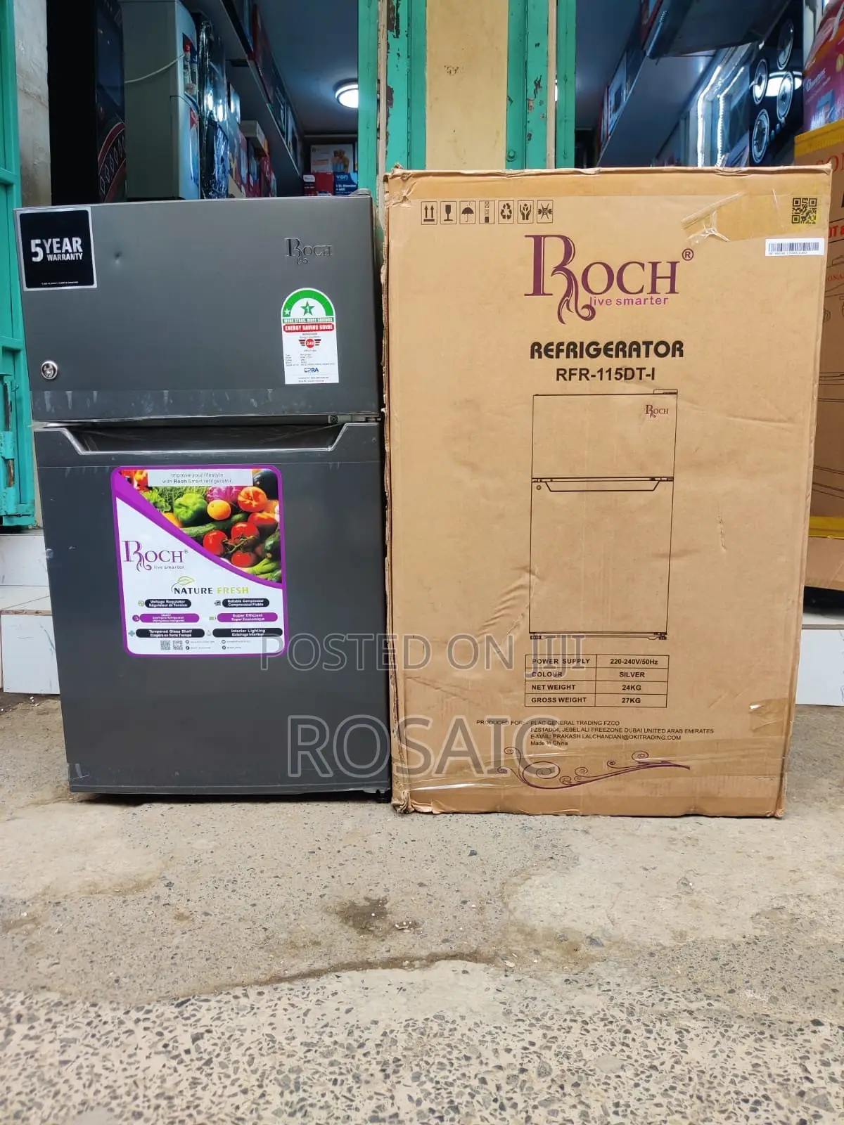 Roch 85L 115DTI Double Door Fridge.