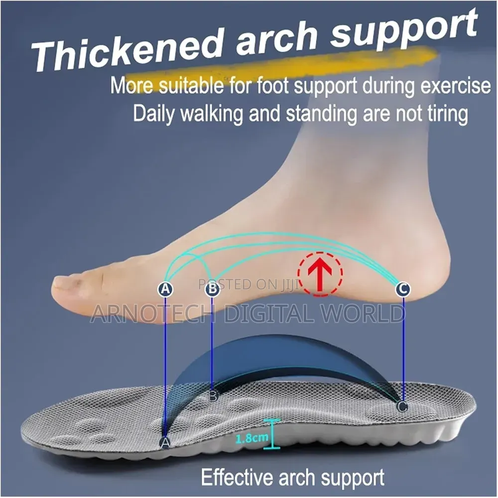 4D Shock-Absorption Orthopedic Sports Insoles