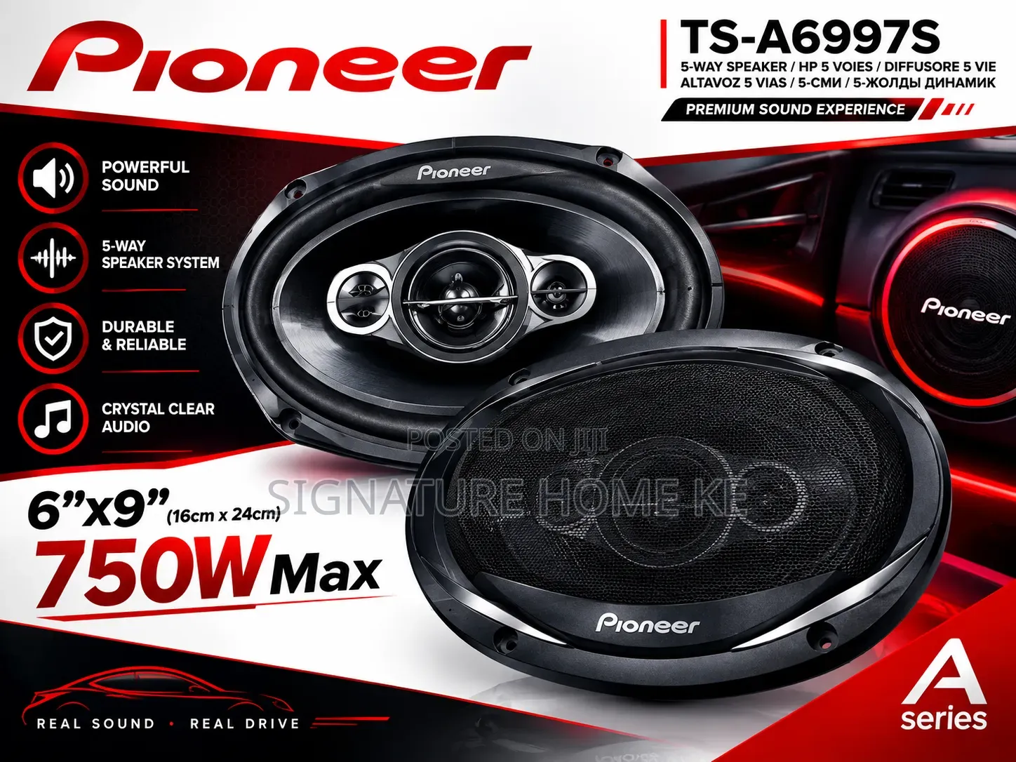 Pioneer 6" X 9" 750W Speaker