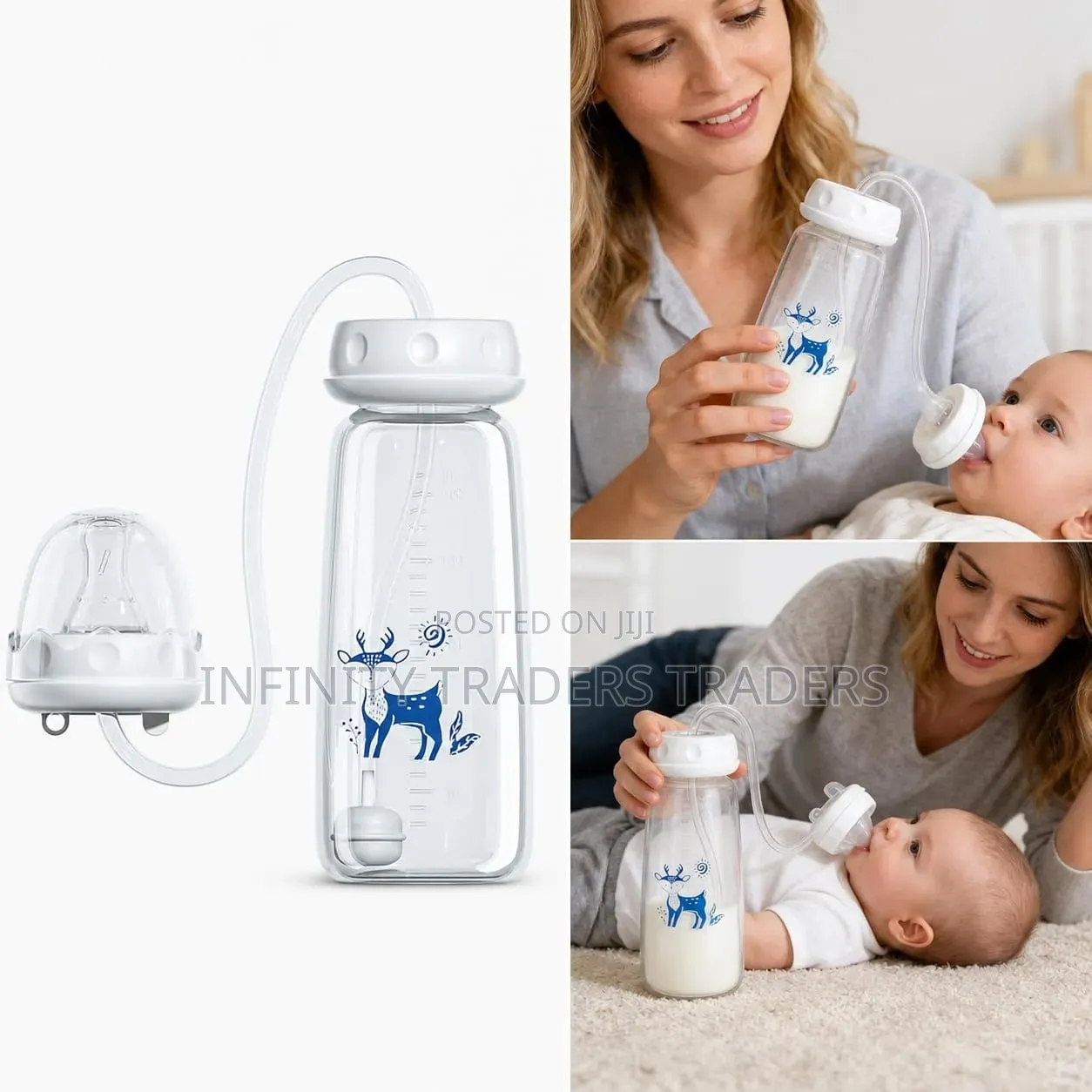 Baby Hands Free Feeding Bottle